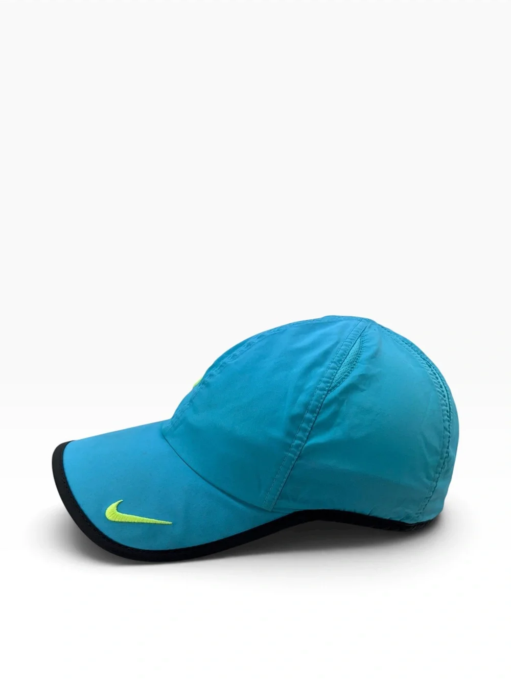Nike Rafa Nadal Tennis Hat Cap Teal Blue Volt Raging Bull Logo Adjustable